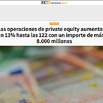 Las operaciones de private equity aumentaron un 13% hasta las 122 con un importe de ms de 8.000 millones